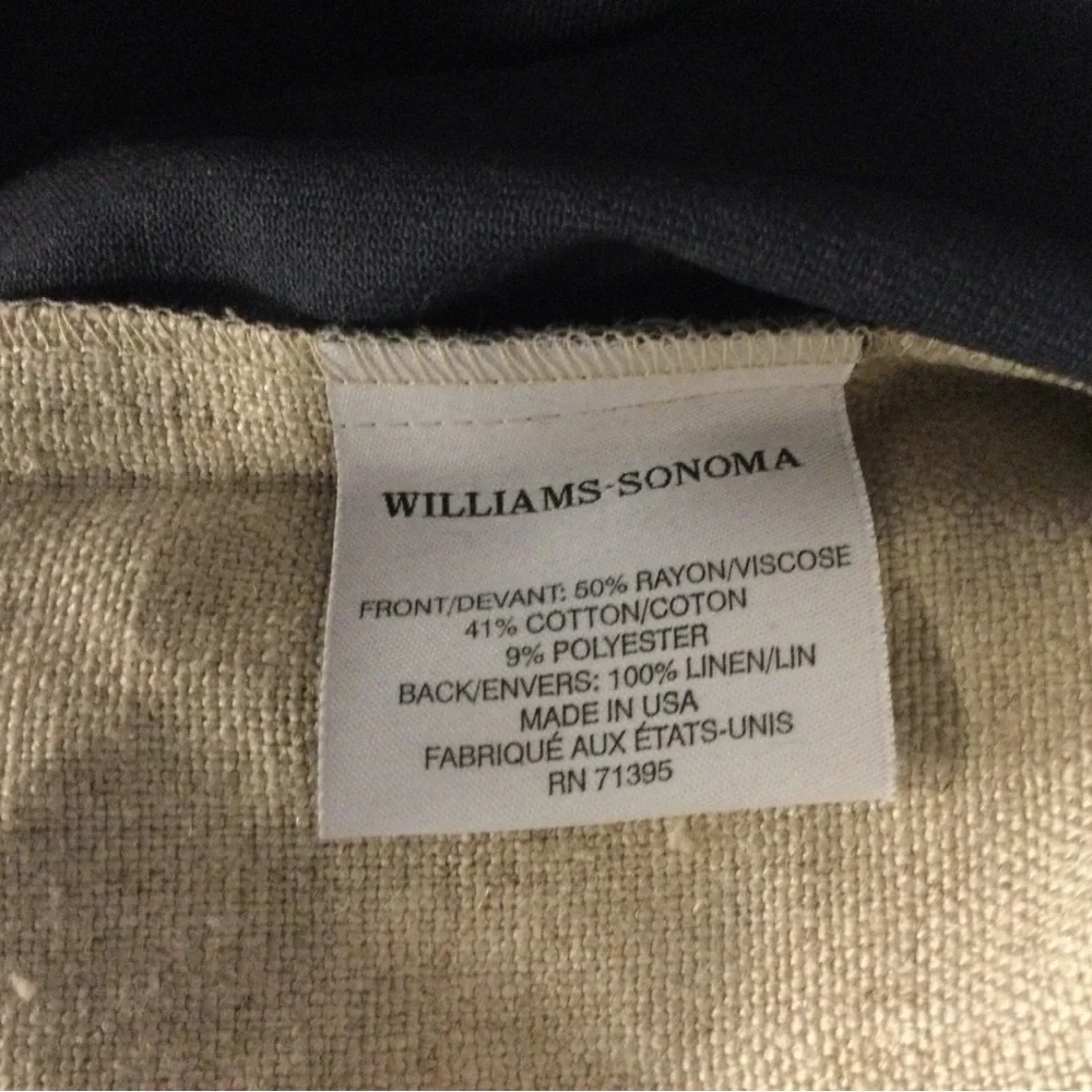 Williams Sonoma Navy Velvet Pillow Shams